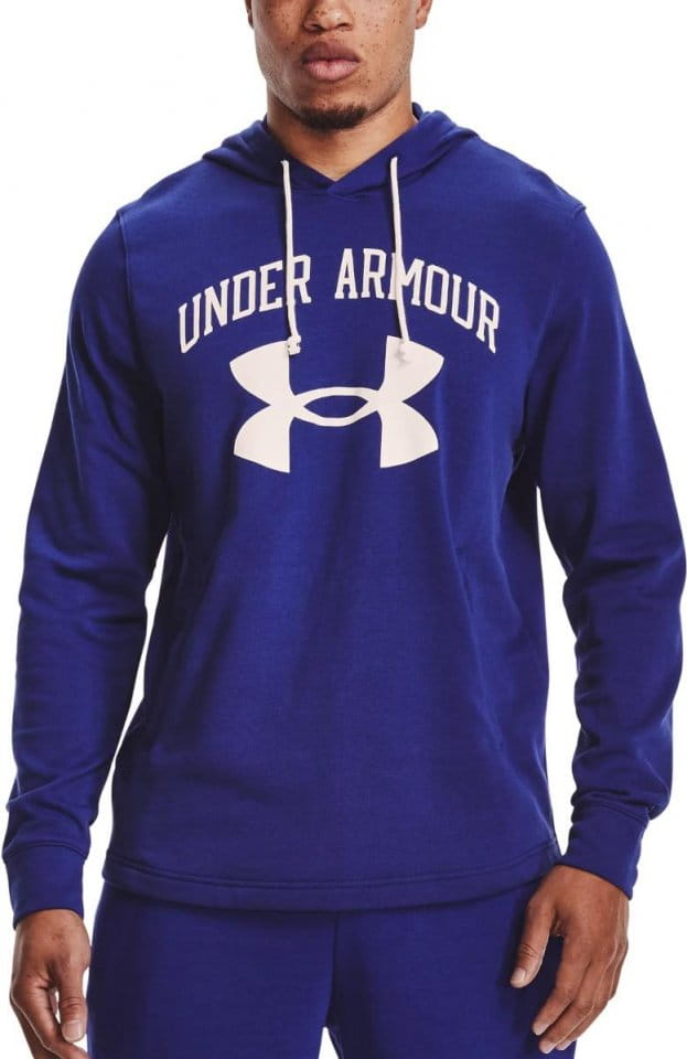 Sweatshirt med hætte Under Armour UA RIVAL TERRY BIG LOGO HD-BLU