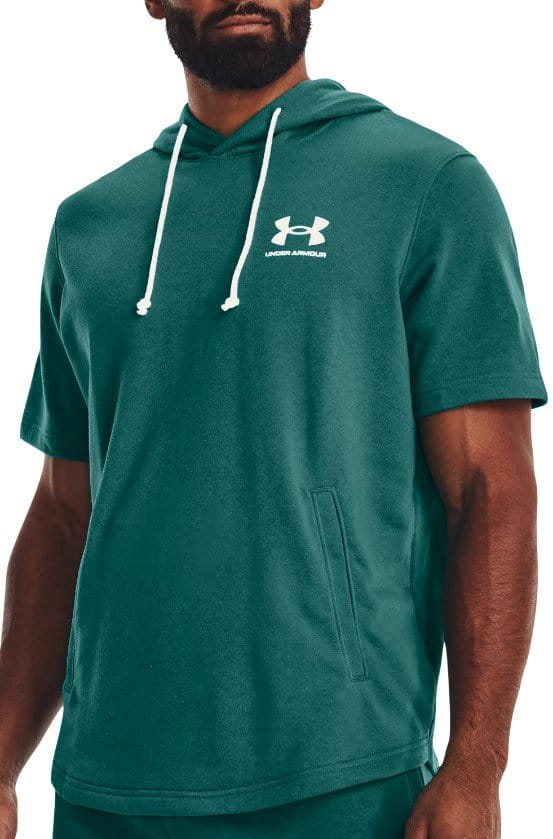 Sweatshirt med hætte Under Armour UA Rival Terry LC SS HD-GRN