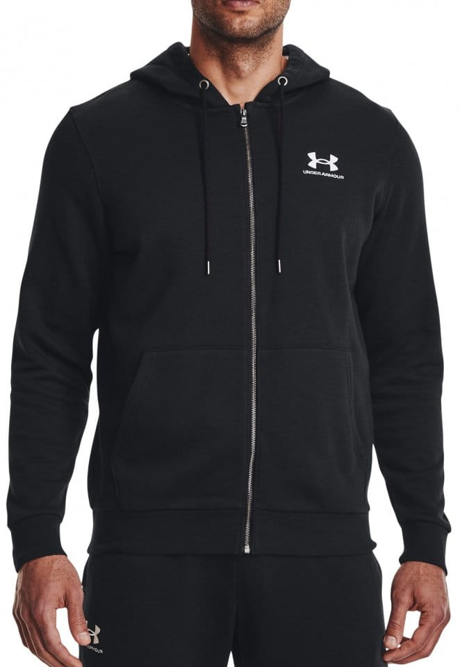 Sweatshirt med hætte Under Armour UA Essential Fleece FZ Hood-BLK