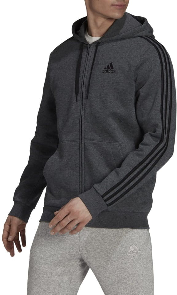 Sweatshirt med hætte adidas Sportswear M 3S FL FZ HD