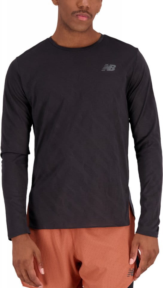 Langærmet T-shirt New Balance Q Speed Jacquard Long Sleeve