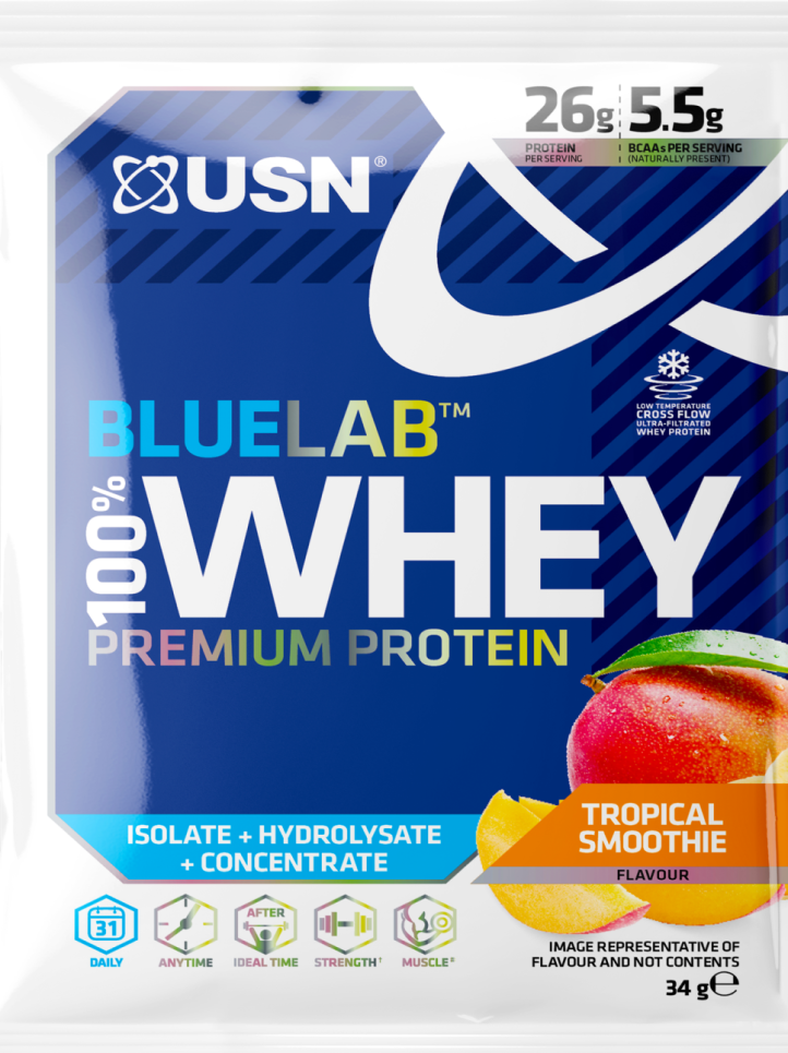 Valleproteinpulver USN 100% Premium BlueLab prøve 34g